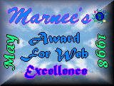 Marnees Award For Web Excellence for the month of May!