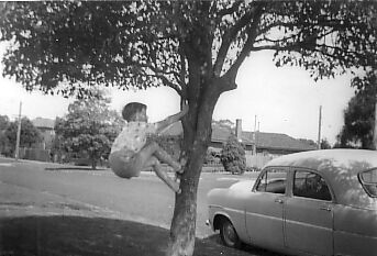 Alan climbing