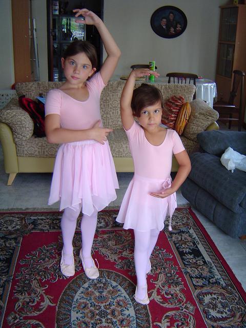 Audrey & Emily learning ballet
