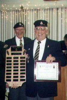 [Alan Sunley with Frank Radford, Legionnaire of the Year 2000]