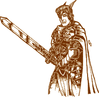 Lord Balgoran Caldinari posing in full battle gear