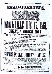 Militia recruiting poster, 1861 [Click to see the text of the poster]