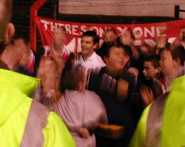 Mickey D is mobbed by fans after the game