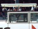Eddie Irvine on the pit wall
