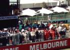 Schumacher and Barrichello celebrate pole