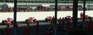 Past ferraris lined up