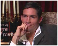 Mr Caviezel being interviewed