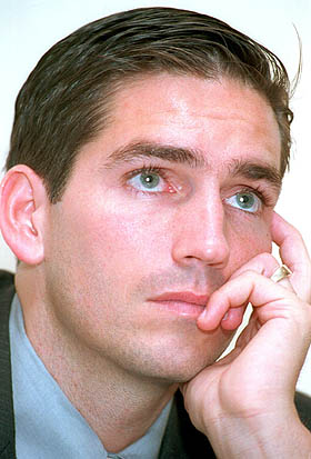 Mr Caviezel being interviewed