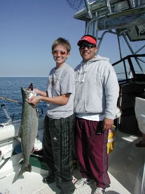 Lynn & Raul with King salmon