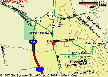 Map of Reisterstown
