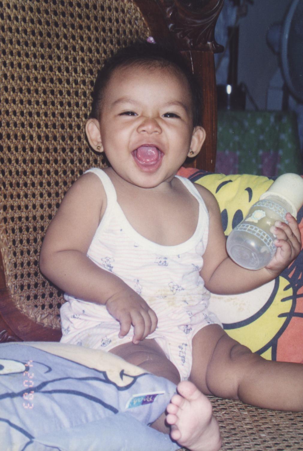 My baby when she was 1 year old
