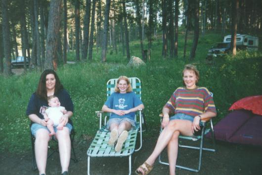 Jodi, Ayden, Jodi, Joy - July 1998