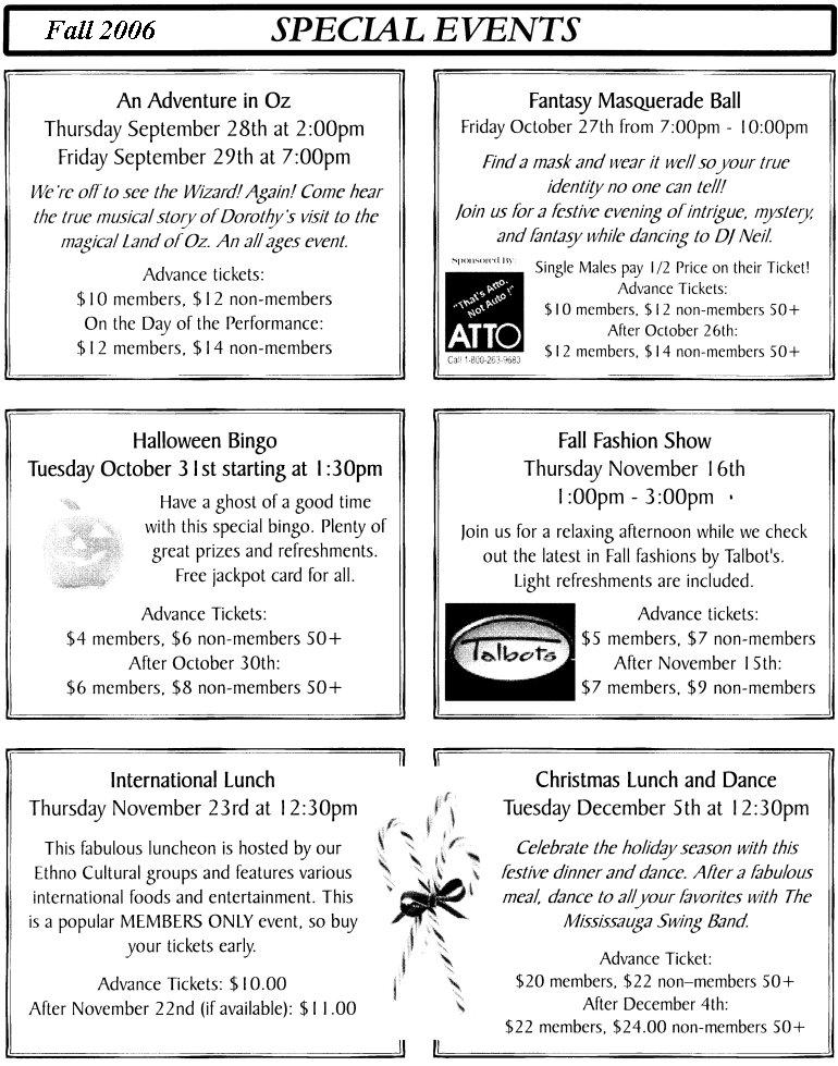 Special Events Fall 2006
