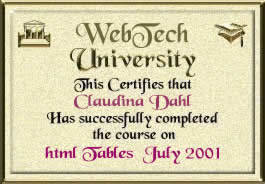WTU Tables Diploma