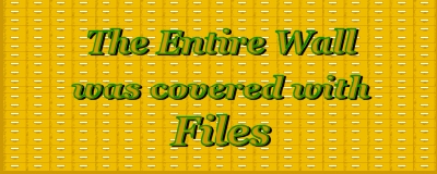 The entire wall was covered with files.