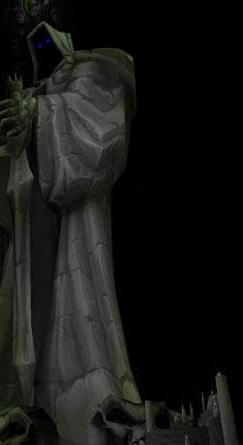 The statue's eyes seem to fade as you approach it.