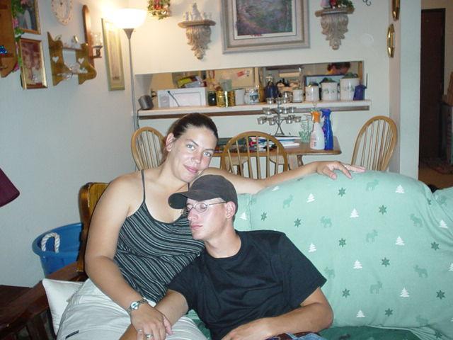 This is a picture of me and my boyfriend corey.  He's only pretending to sleep. LOL