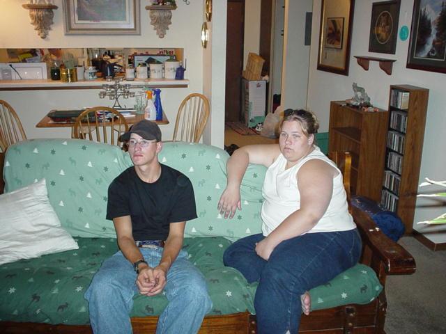 This picture of corey and Jessie  was taken at my friends Jay and teresas apartment.  