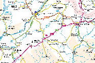 Mapa de carreteras de la zona