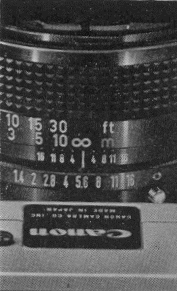 Select the desired diaphragm opening