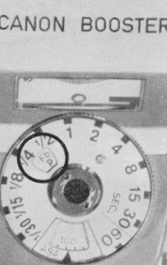 Camera Type Indicator Window on the Shutter Speed Indicator Dial
