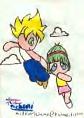 Cutsy Goku and Bulma
