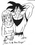 Goku and Bulma, side by side