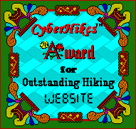 Cyberhikes Award For Most Outstanding Hiking Web Site
