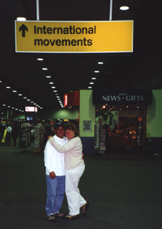 Rob and Karla in an Australian airport
