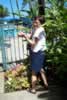 Jackie collect flowers in the garden. (47,609 bytes)