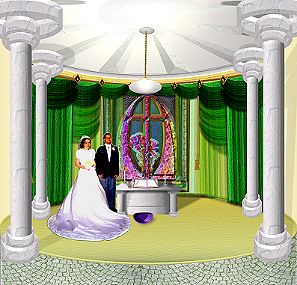 Wedding Couple in Chapel
