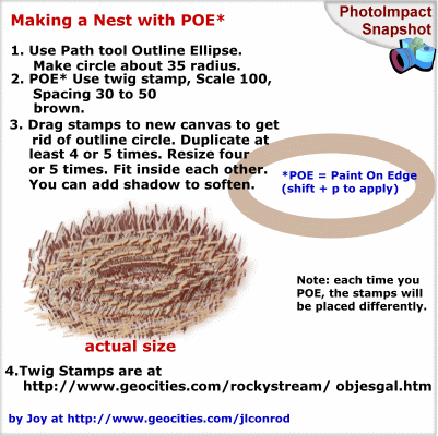 How to stamp a nest
