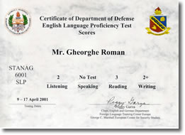 STANAG 6001 Certificates