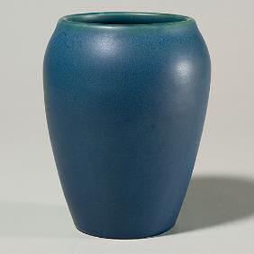 Simply designed blue Rookwood vase.  Circa 1915
