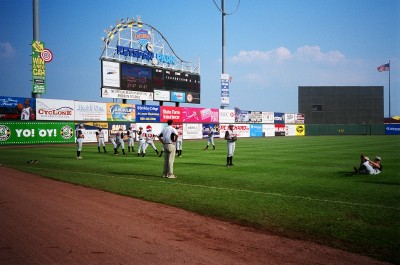 Aberdeen Warning Up/visitors' bullpen
