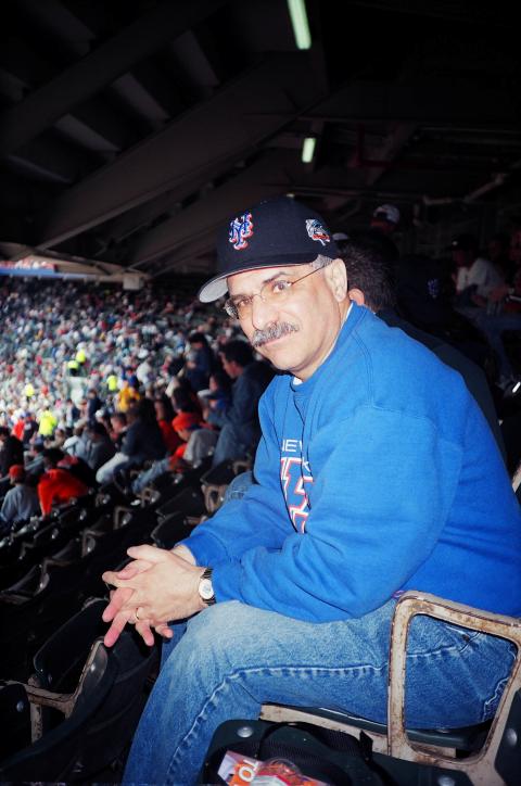 Bill at a Mets game at Shea Stadium