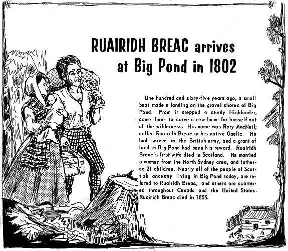 Ruairidh Breac arrives at Big Pond