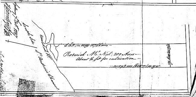 Detail from Crown Grant issued to Ruairidh Breac