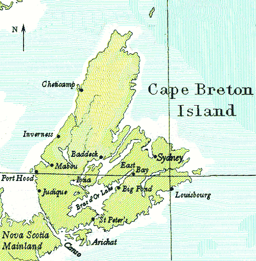 Cape Breton Island map