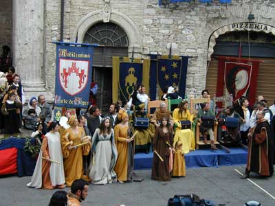 Scene from the annual Calendimaggio festival 