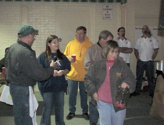 Gina is on the prowl for raffle ticket purchases...