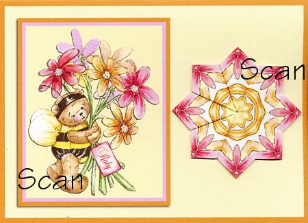 Finished Card Sample from the Beary Bee & Flowers Mini-Collection