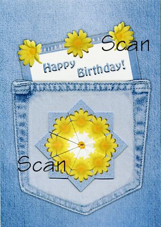 Finished Card Sample from Blue Jean Daisies 1 Mini-Collection