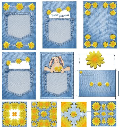 Contents of Blue Jean Daisies 1 Mini-Collection
