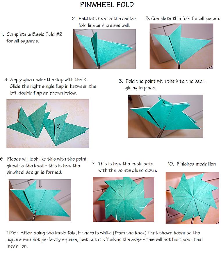 Instructions for Pinwheel Fold