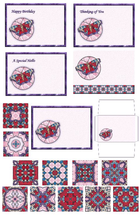 Contents of Stained Glass Butterfly Mini-Collection
