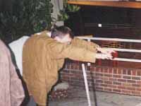 Scott performs his obeisance.