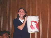 Shrub-chan poses with the Bishounen Bucket.