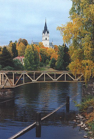 Sunne, Sundbr&uuml;cke und Kirche