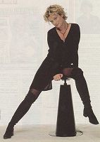 Famous actress Lena Endre posing on the Barcone™ bar stool